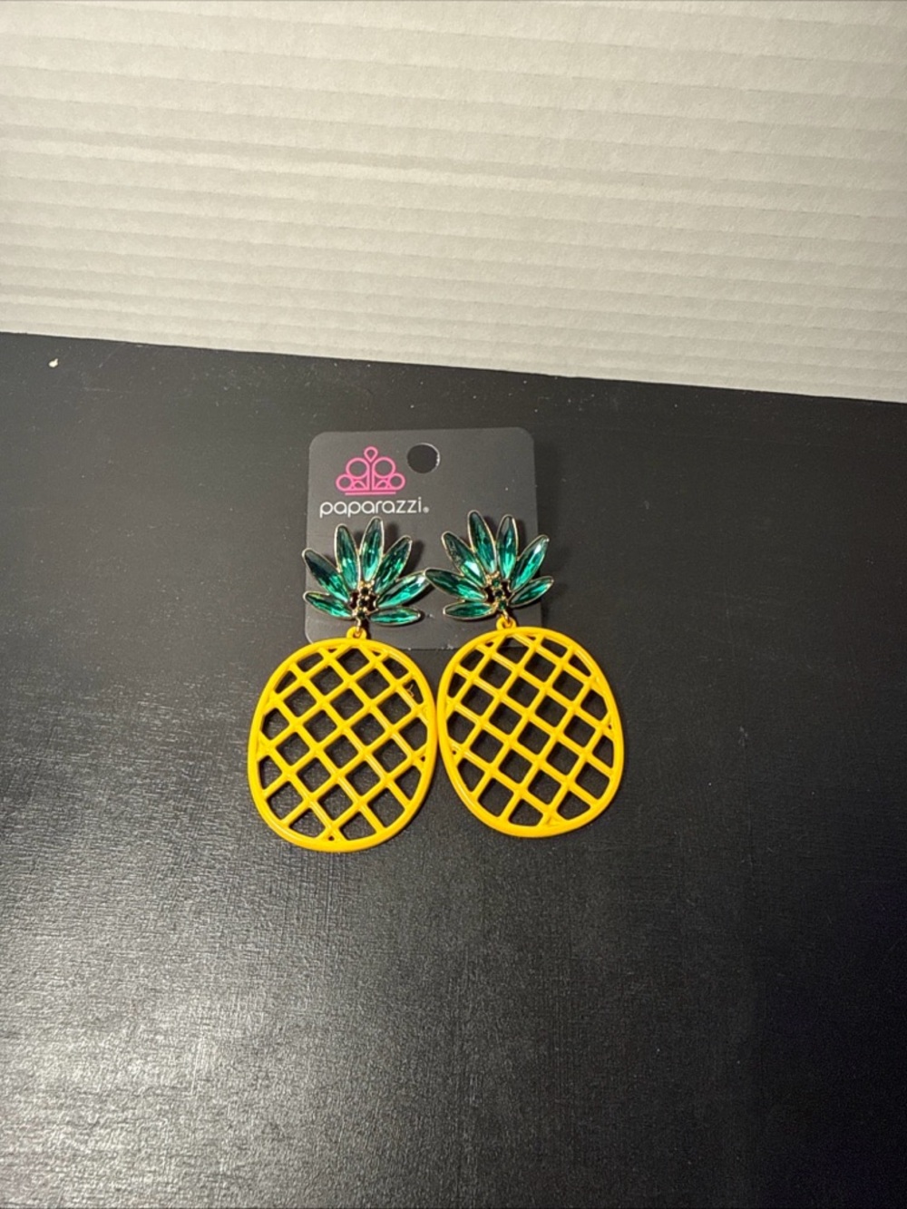Paparazzi Yellow and Green Pineapple Statement Earrings